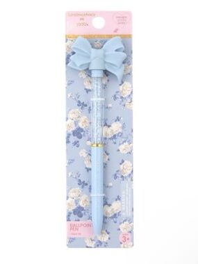 Love Shack Fancy x Yoobi Everblooming Rosettes Ballpoint Pen Whisper Blue